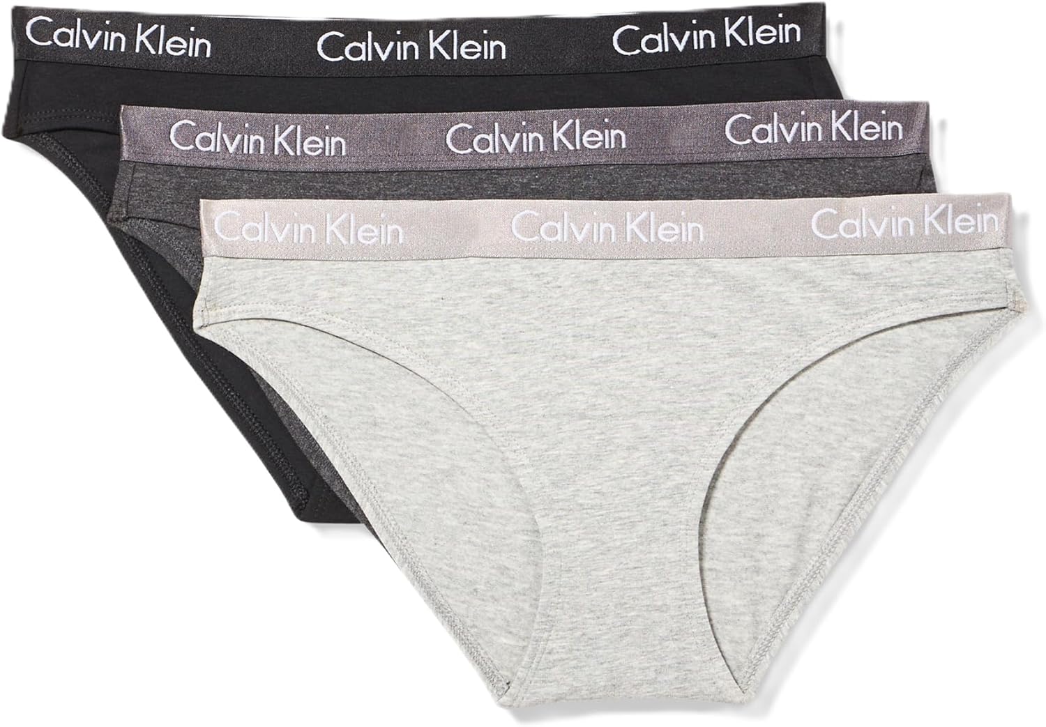 Calvin Klein Womens Motive Cotton Multipack Bikini Panty 3 Pack