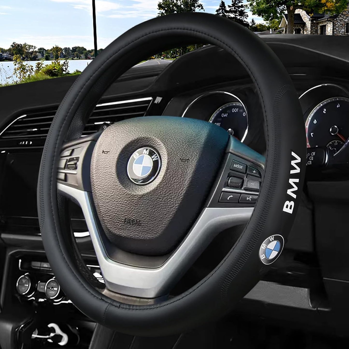 Custom Fit Steering Wheel Cover for BMW - Nappa Leather & Coasters