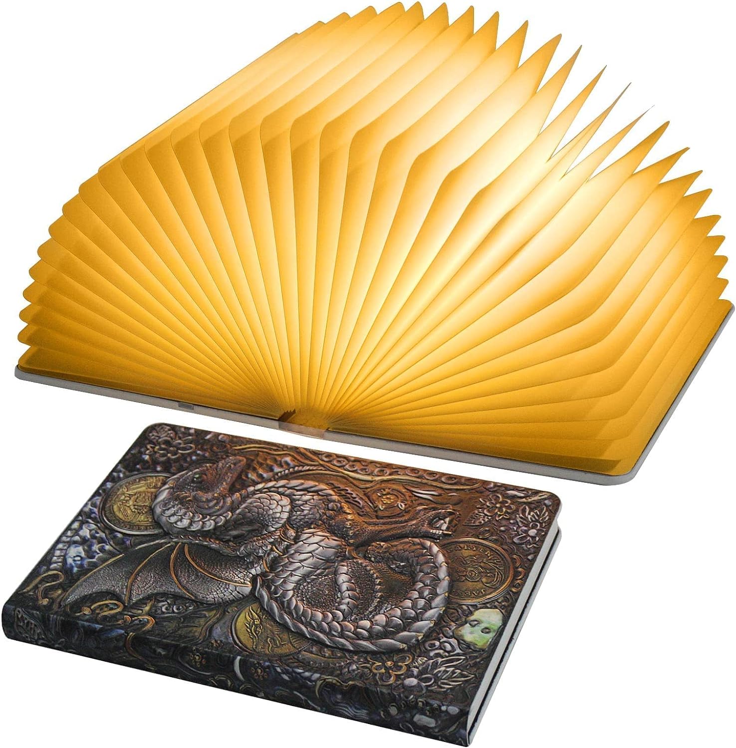 Folding Book Lamp Dragon Night Light for Aesthetic Room Decor