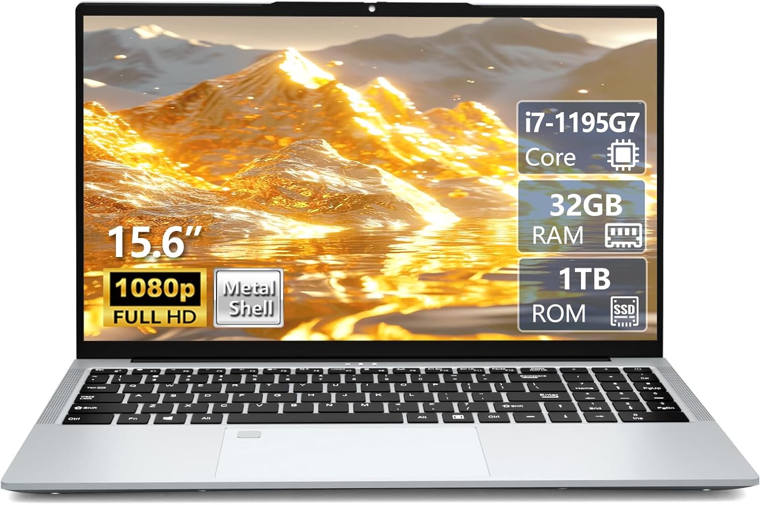 2025 Gaming Laptop with Core i7-1195G7 and 32GB DDR4 RAM