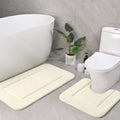 LOCHAS Bathroom Rug Set Cream White 2-Piece - Soft, Quick-Dry Bath