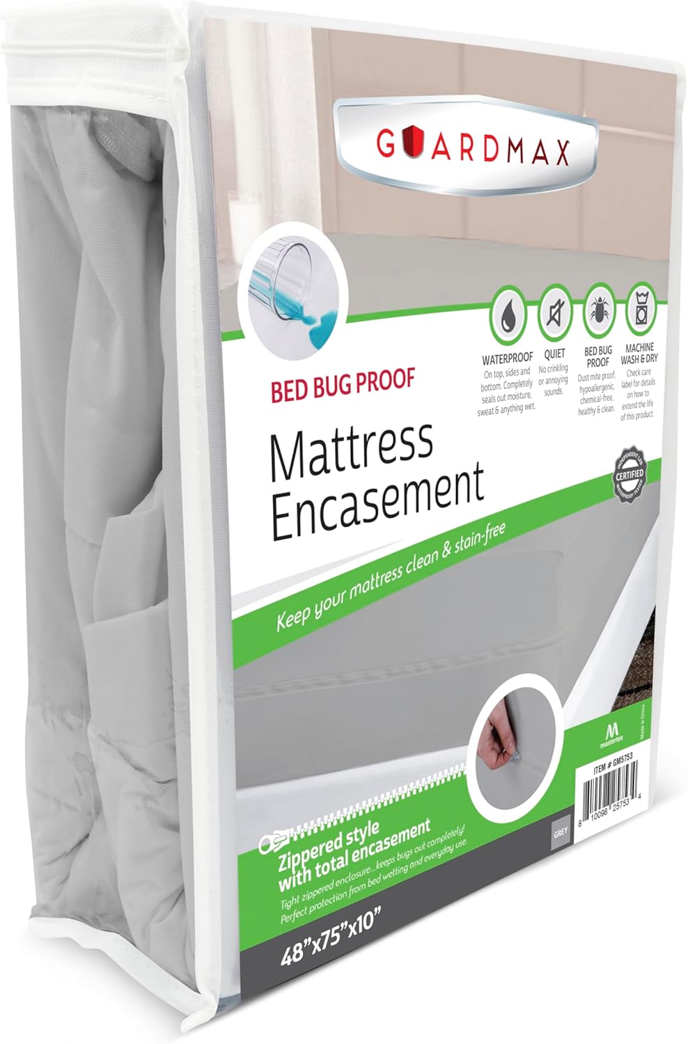 Guardmax Jersey Knitted RV Size Zippered Mattress Encasement