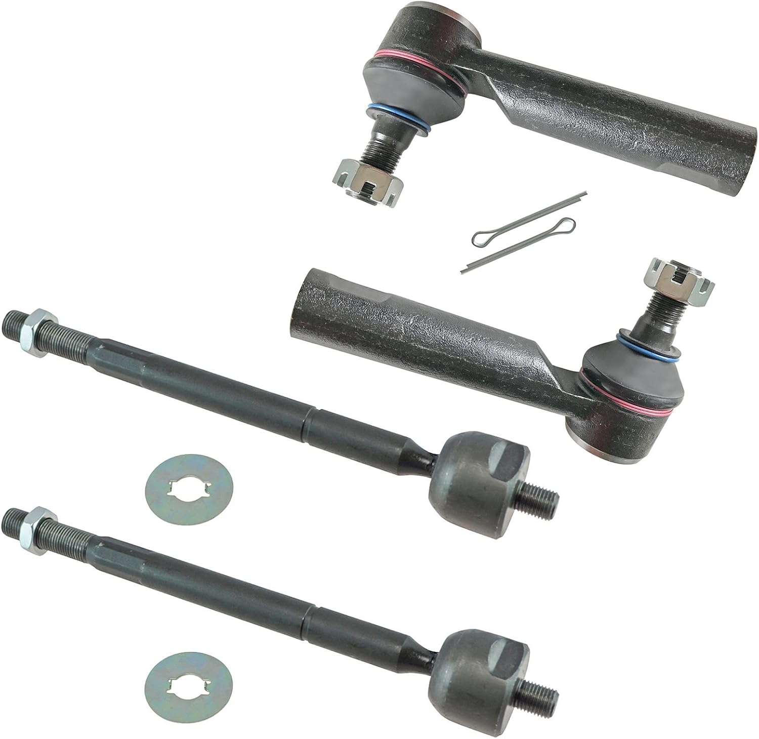 TRQ Front Inner & Outer Tie Rod Set for 2005-2022 Tacoma
