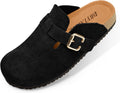 Women's Suede Leather Clogs with Podiatrist Arch Support - Comfort