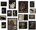 16 PCS Framed Dark Academia Room Decor Gallery Wall Set - Moody Prints