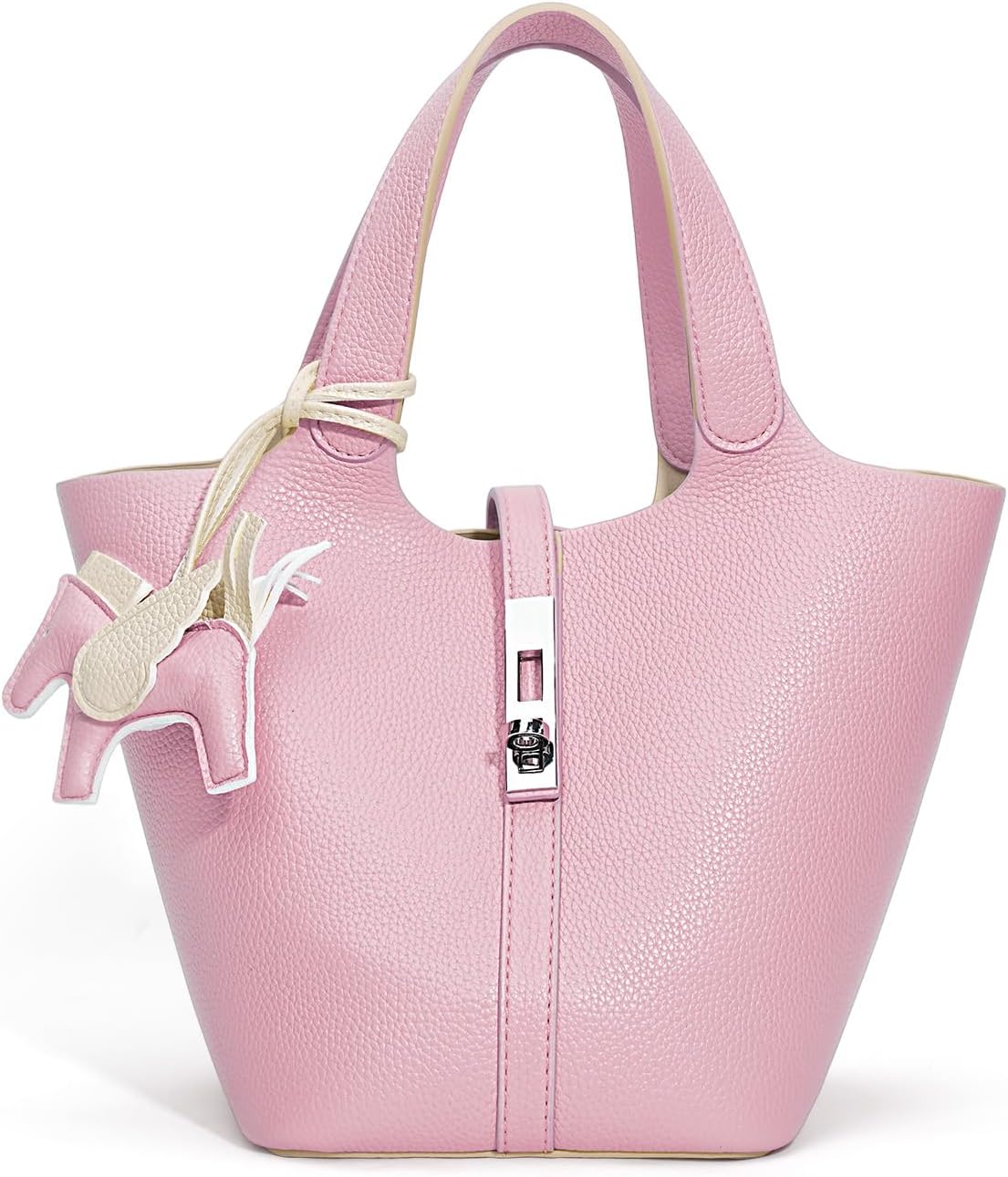 Vegan Leather Bucket Purse for Women - Stylish Tote Bag