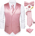 Mens Satin Vest and Tie Set for Men - Complete Formal Accessory Kit