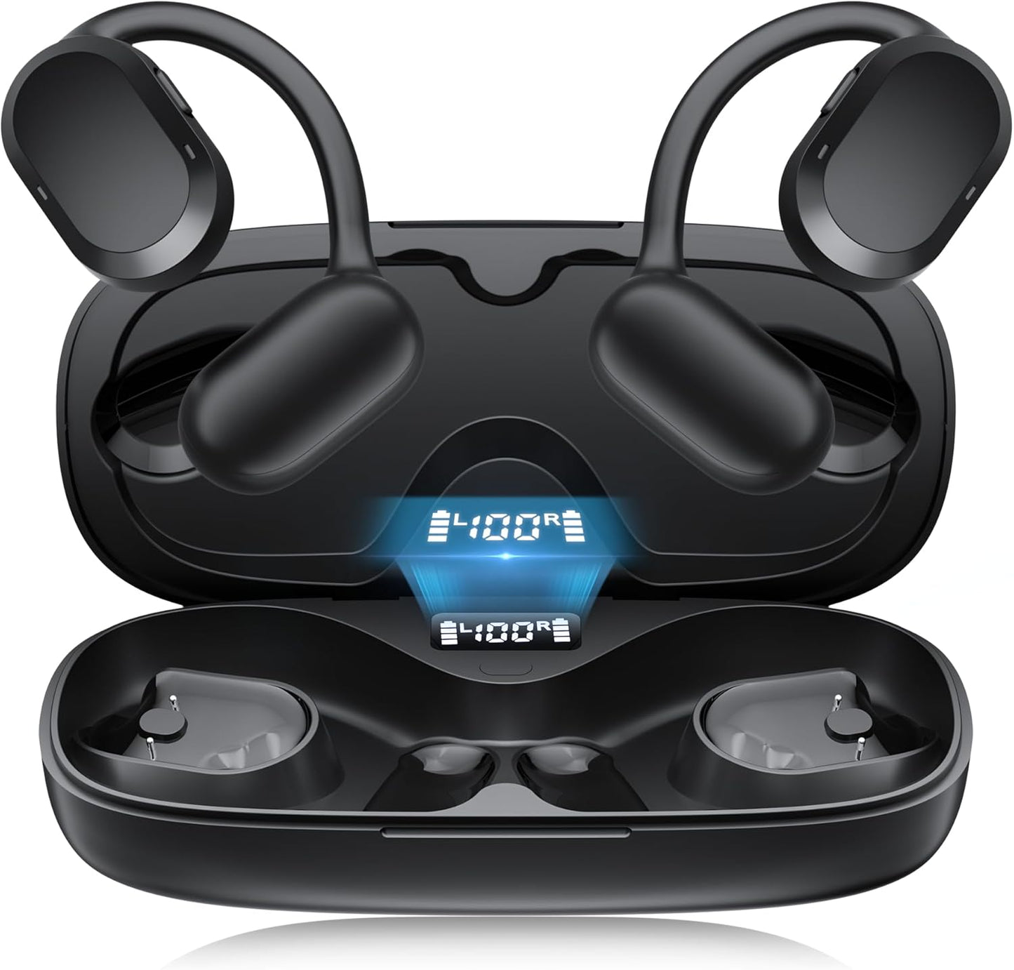 TTQ Open Ear Earbuds: Crystal-Clear Sound, IPX7 Waterproof, 36H Playtime