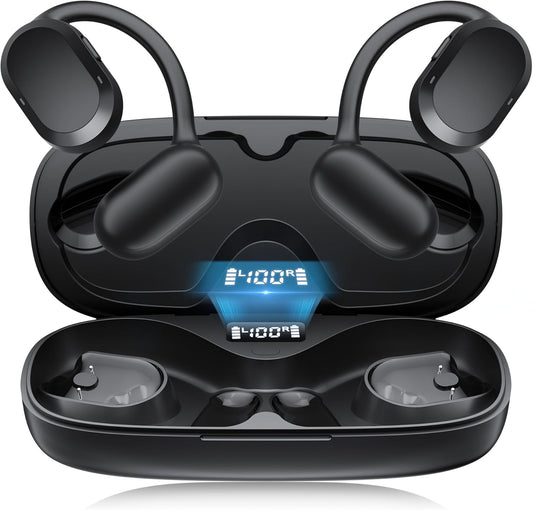 TTQ Open Ear Earbuds: Crystal-Clear Sound, IPX7 Waterproof, 36H Playtime