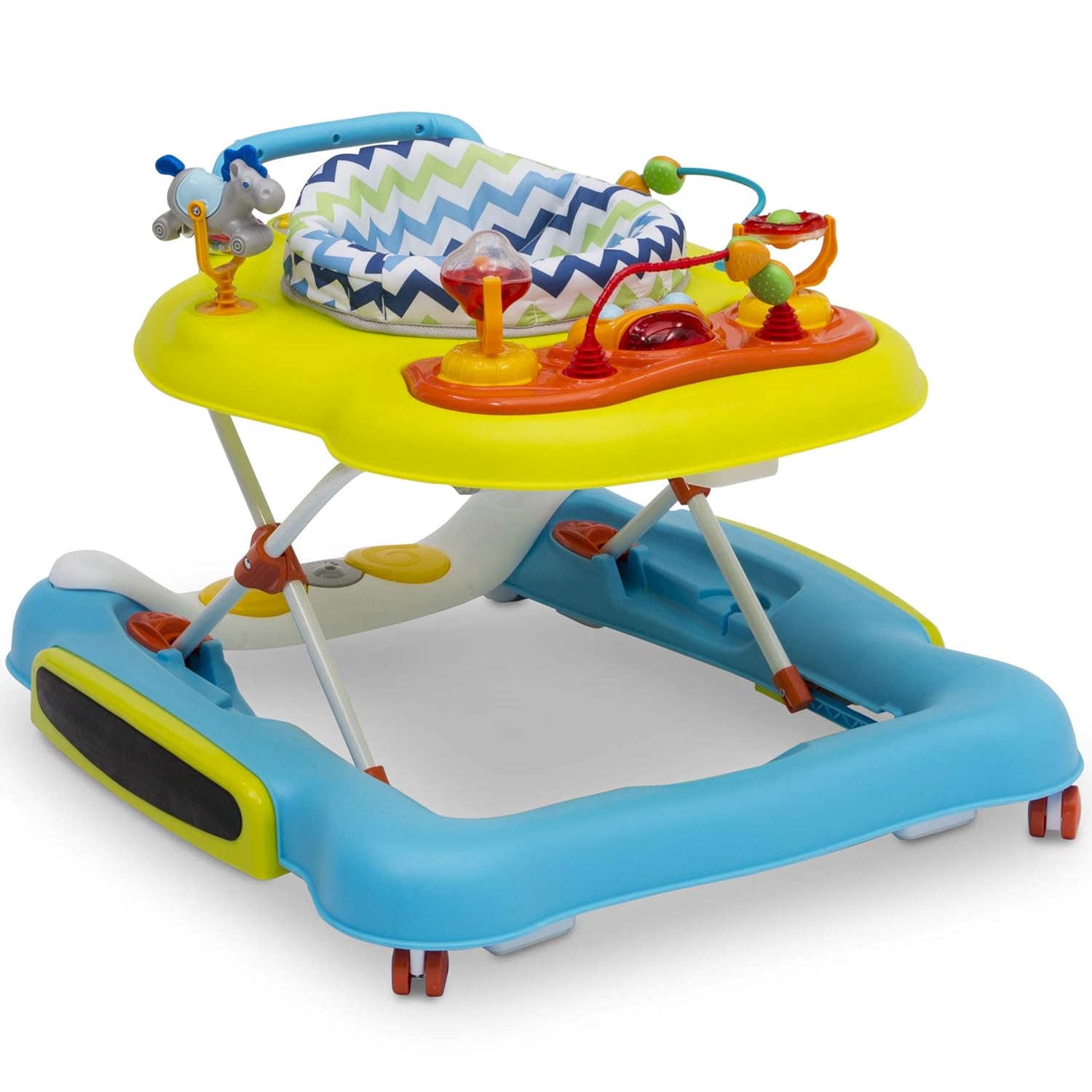 Delta 4-in-1 Musical Walker - 360 Swivel Seat, Play Music, Rocker/Walker, Machine-Washable