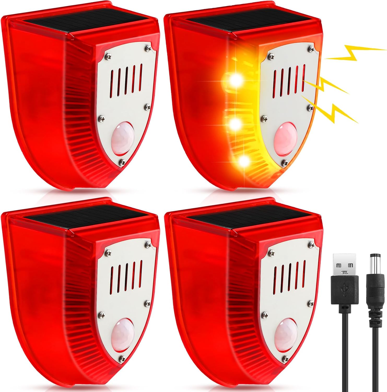 Qualirey Solar Alarm Motion Detector with Sound for Security