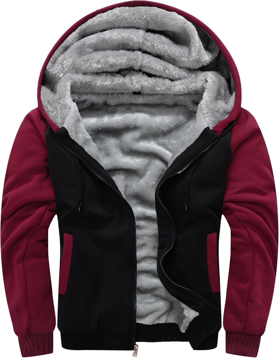MACHLAB Men's Pullover Winter Workout Fleece Hoodie Jacket