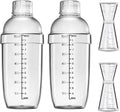 Clear Cocktail Shaker Set with Double Measuring Jigger