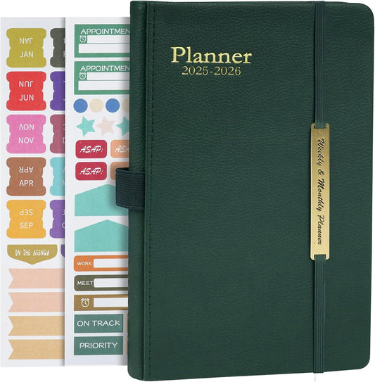 2025-2026 Green Academic Planner - 18 Month Use