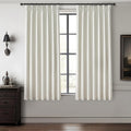 Beige White Pinch Pleated Linen Mini Curtains for Small Window 2