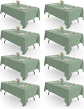 Pureegg Rectangle Table Cloth 60in x 84in 8 Pack - Durable Reusable