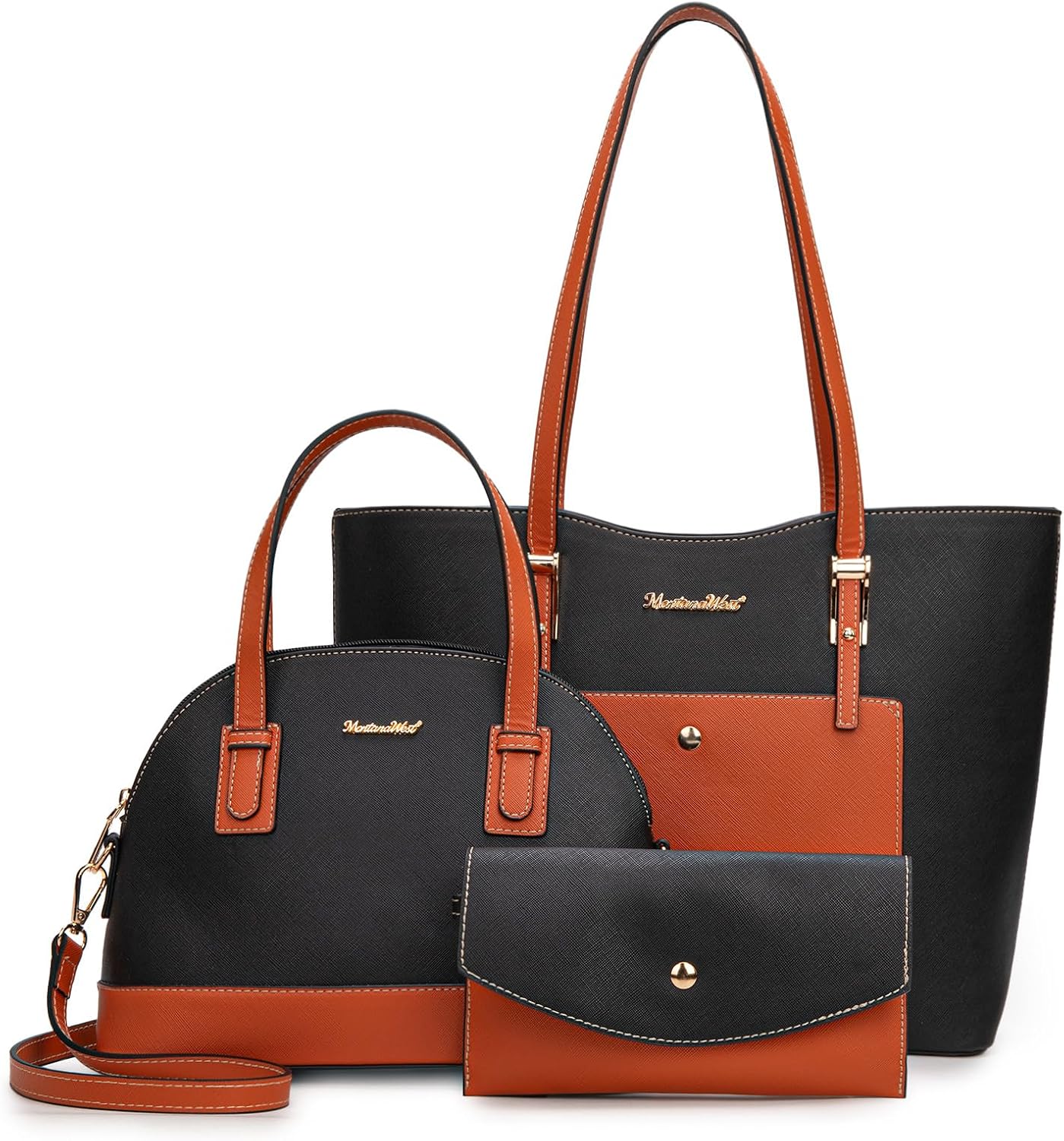 Montana West 3PCS Purses for Women Tote Bag and Wallet Set