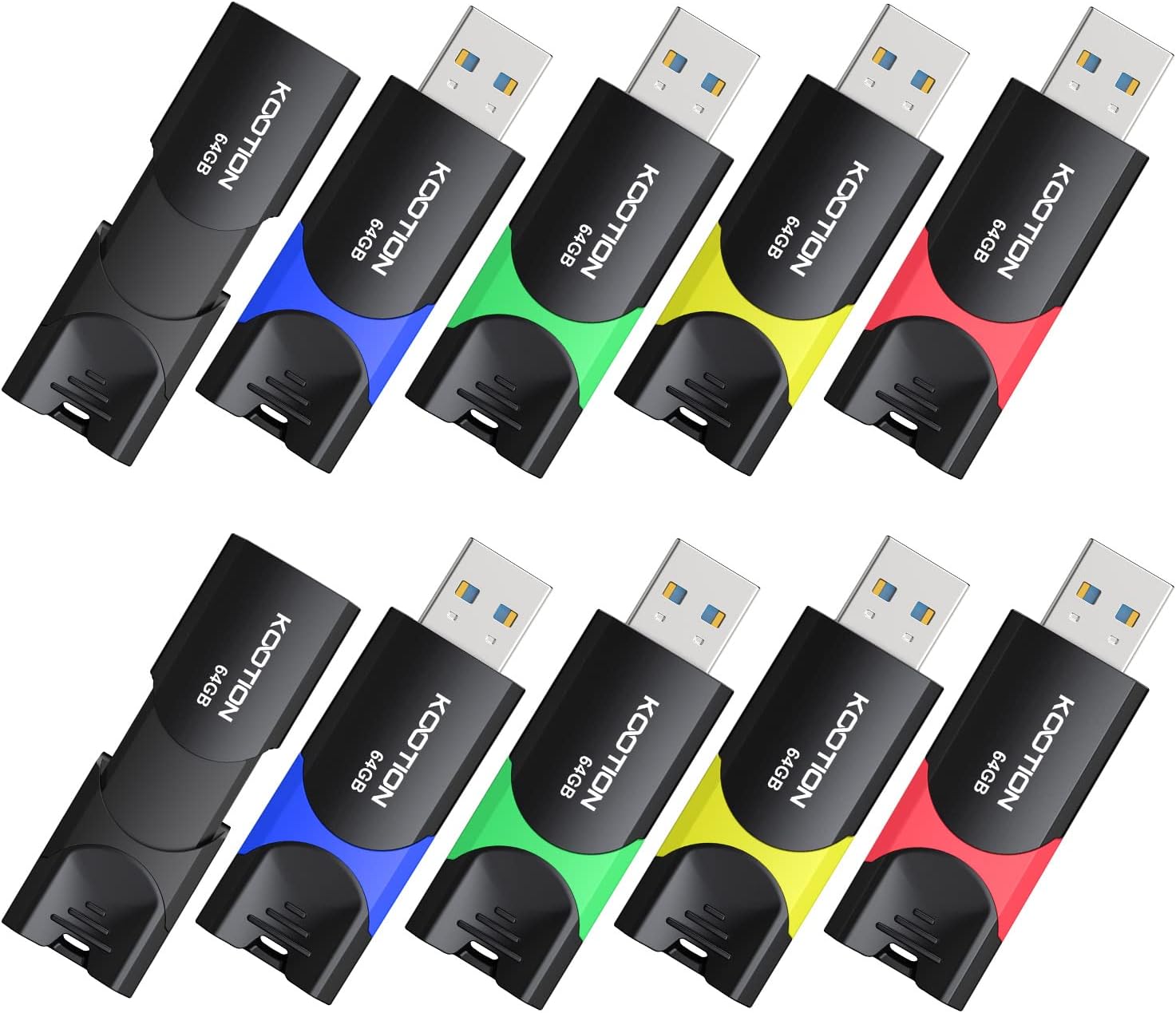 64GB USB 3.0 Flash Drive 10 Pack for Ultra High Speed Data