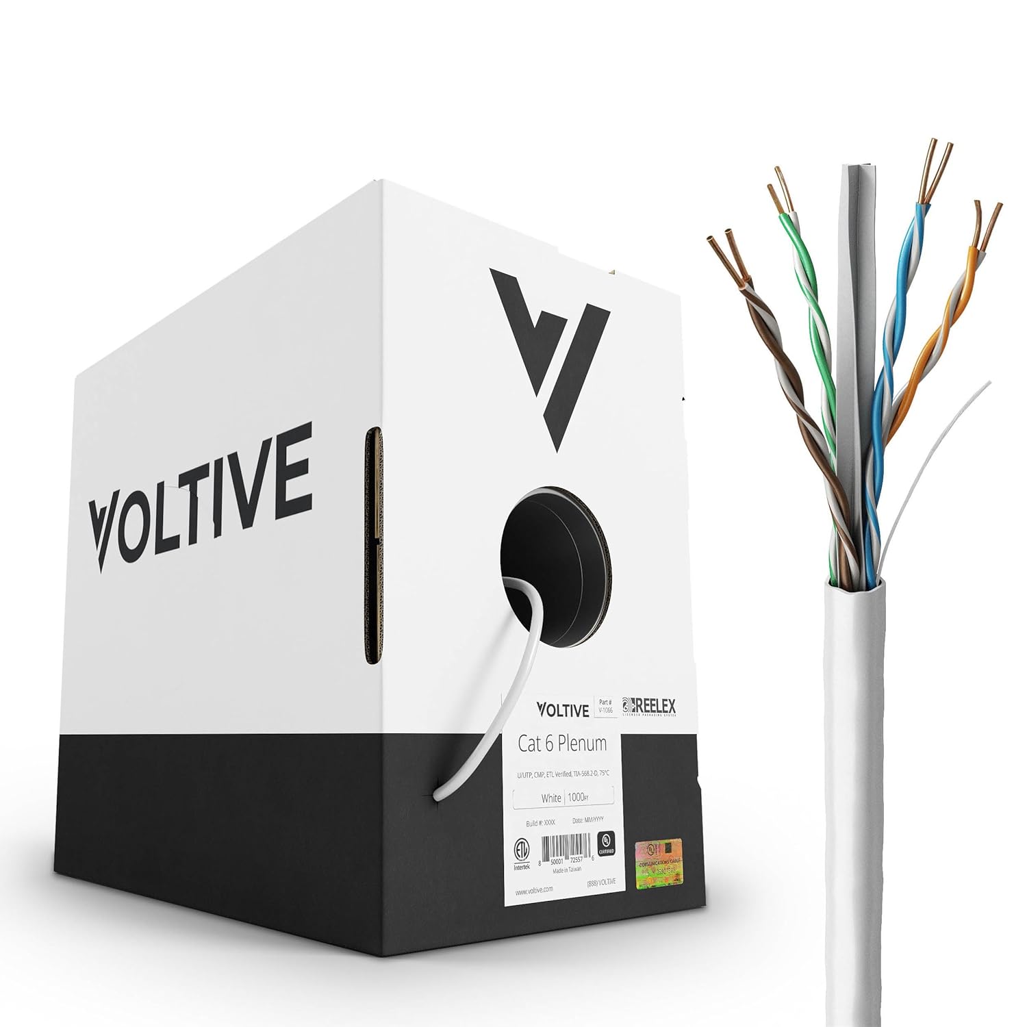 Lightning Fast Cat6 Cable - 1000ft White Plenum CMP