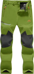Men's Winter Fleece Lined Snow Pants - Water Resistant Outdoor Warmth