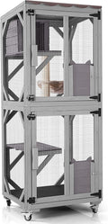GUTINNEEN Cat House Catio Outdoor Enclosure on Wheels for Cats