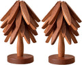 Natural Foldable Black Walnut Wooden Trivet Set by QIYLQE