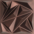 STICKGOO 33 Pack Diamond 3D Wall Panels Antique Copper - Accent Tiles