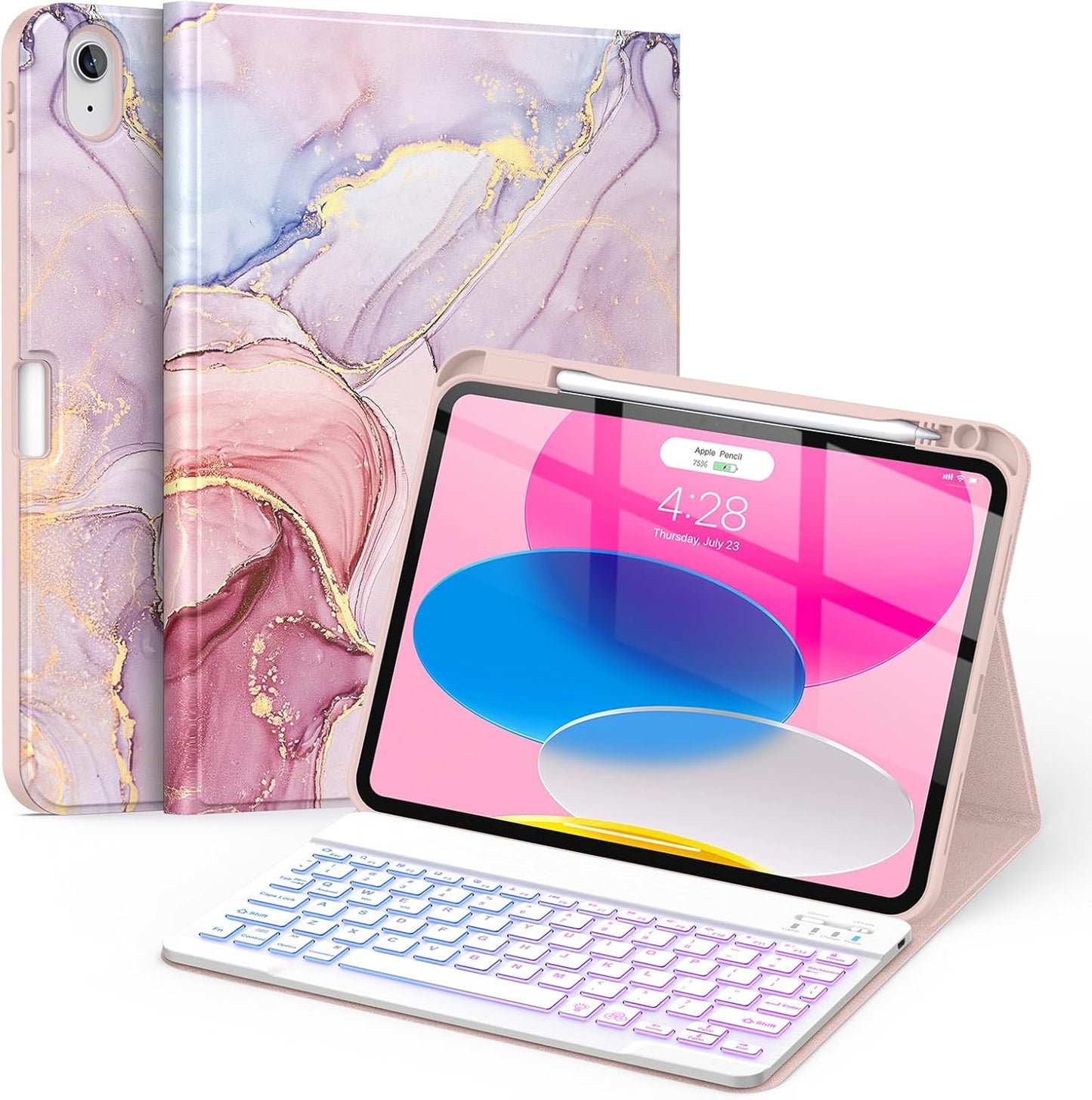 Soke iPad 11/10.9 inch Case with Keyboard and Pencil Holder