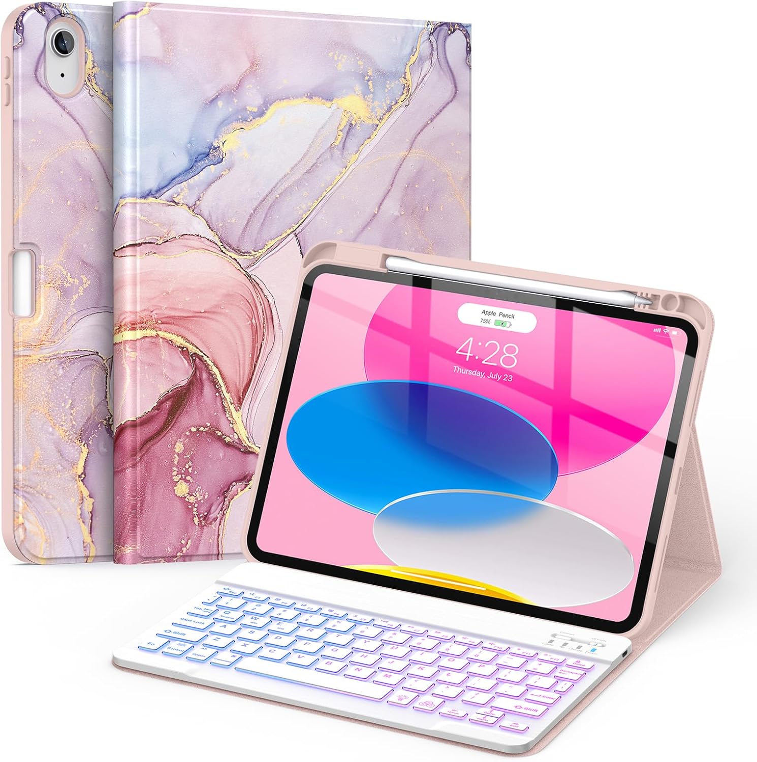 Soke iPad 11/10.9 inch Case with Keyboard and Pencil Holder