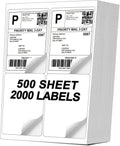 4-UP 4in x 5in Shipping Labels 2000 Pack - High Value