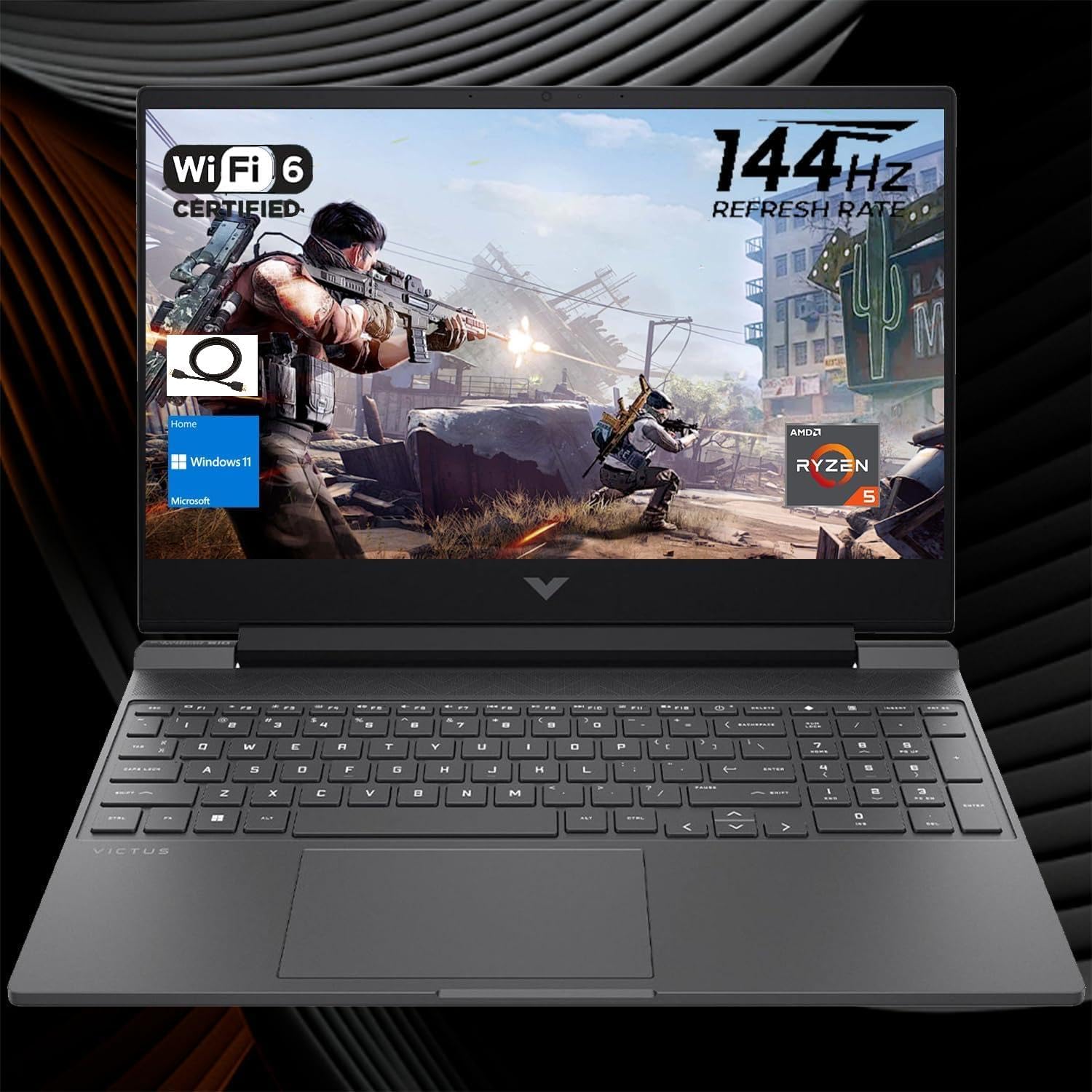 HP Victus Gaming Laptop: FHD 144Hz, Ryzen 5, Radeon RX 6550M, 16GB RAM, 1TB SSD