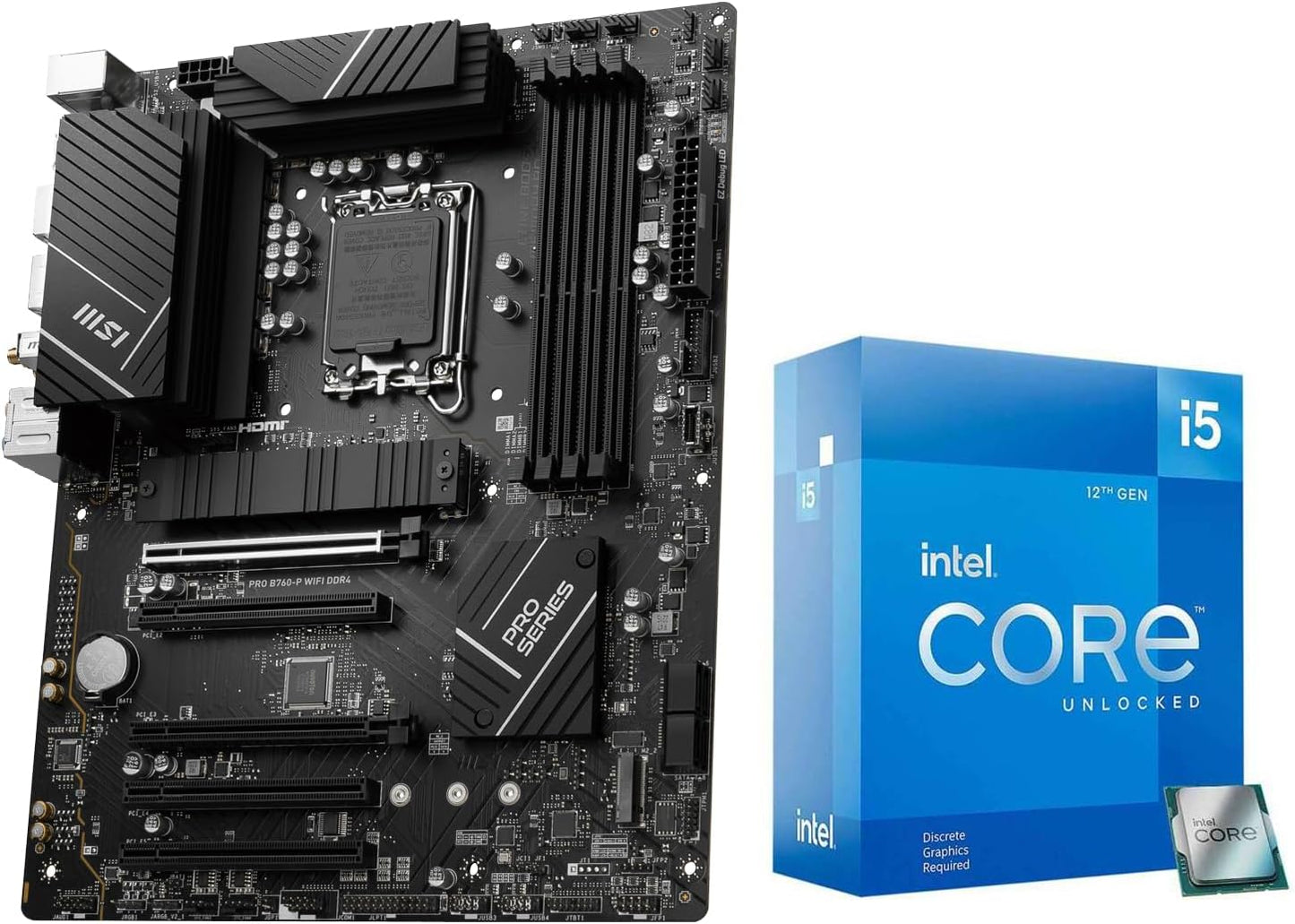 Micro Center Intel i5-12600KF 12th Gen CPU and MSI Motherboard