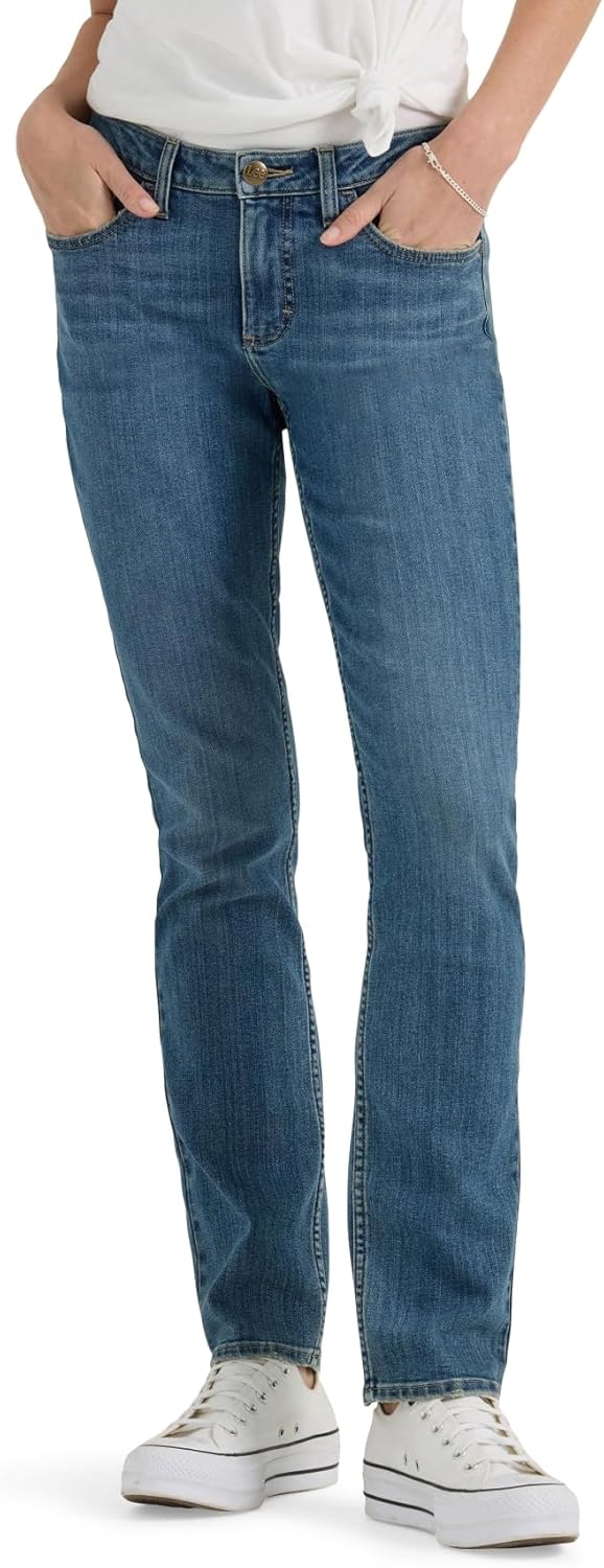 Lee Womens Legendary Mid Rise Straight Leg Jean for Comfort