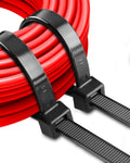 50 Black Heavy Duty 18 Zip Ties - 200lbs Strength!
