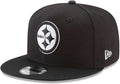 New Era NFL 9FIFTY Black/White Adjustable Snapback Hat - Clean Team