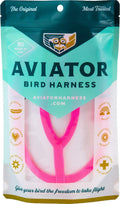Pet Bird Harness and Leash: Petite Pink - Safe Flight Practice