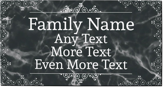 Custom Name Gifts Personalized Doormat Simulated Marble Design