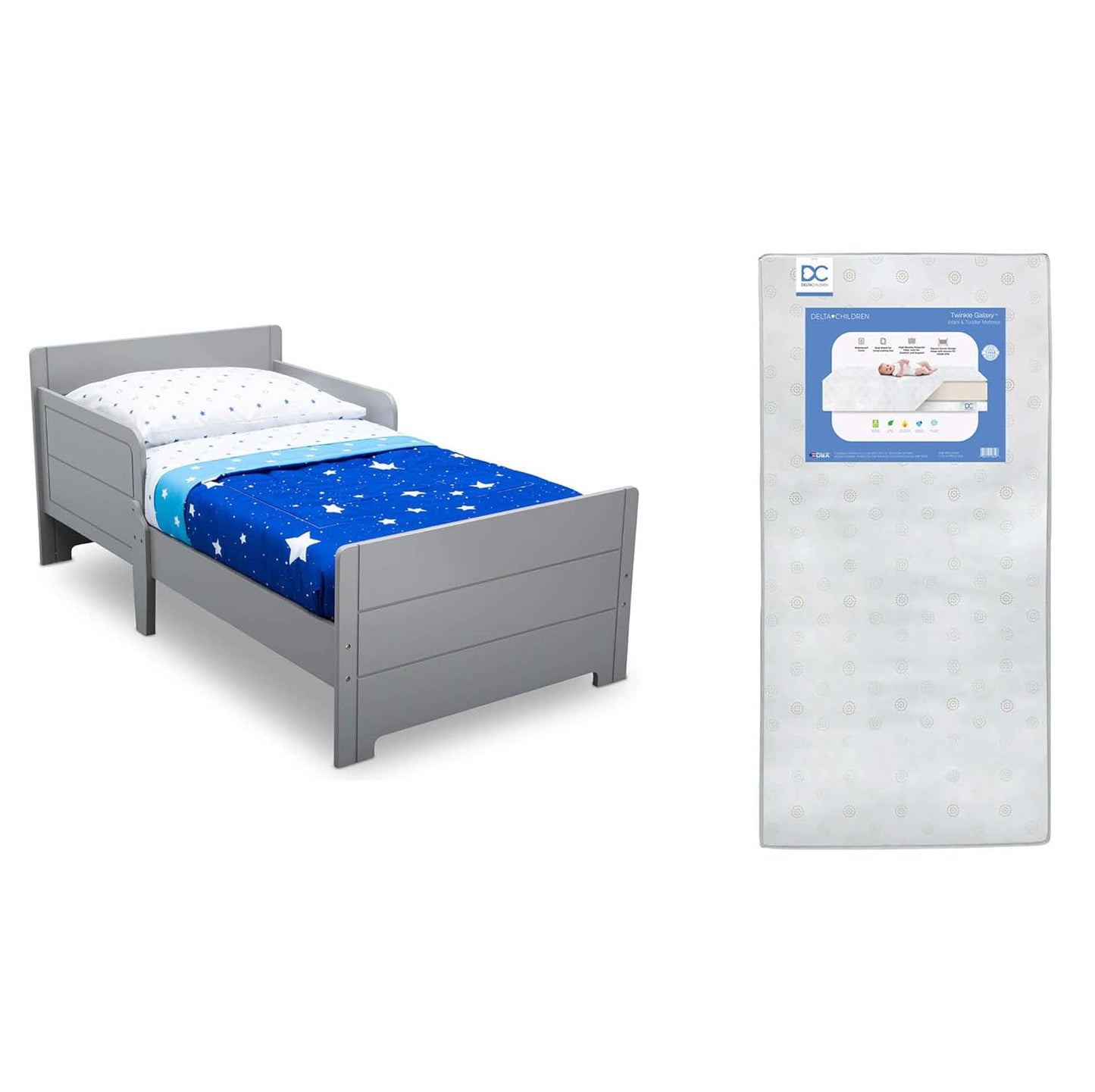 Delta Children MySize Toddler Bed with Waterproof Mattress Cover