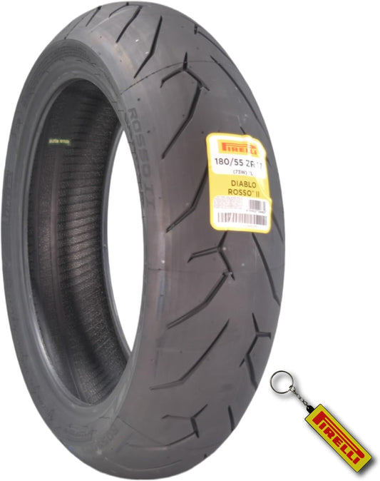 Pirelli Diablo Rosso II 180/55 ZR 17 M/C Rear Tire for Sport Bikes