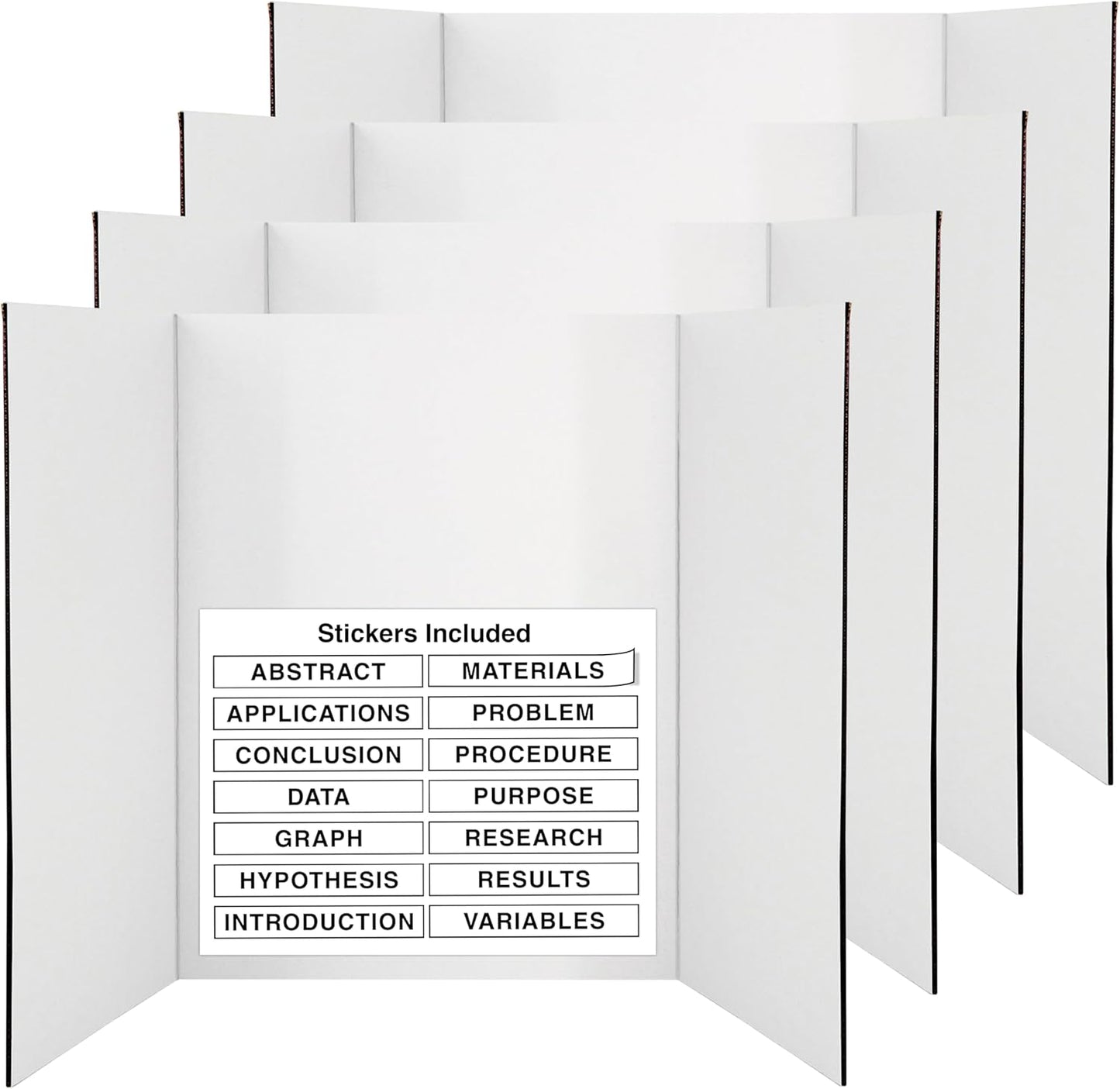 White Tri-Fold Presentation Board 28 in X 40 in for Business Use