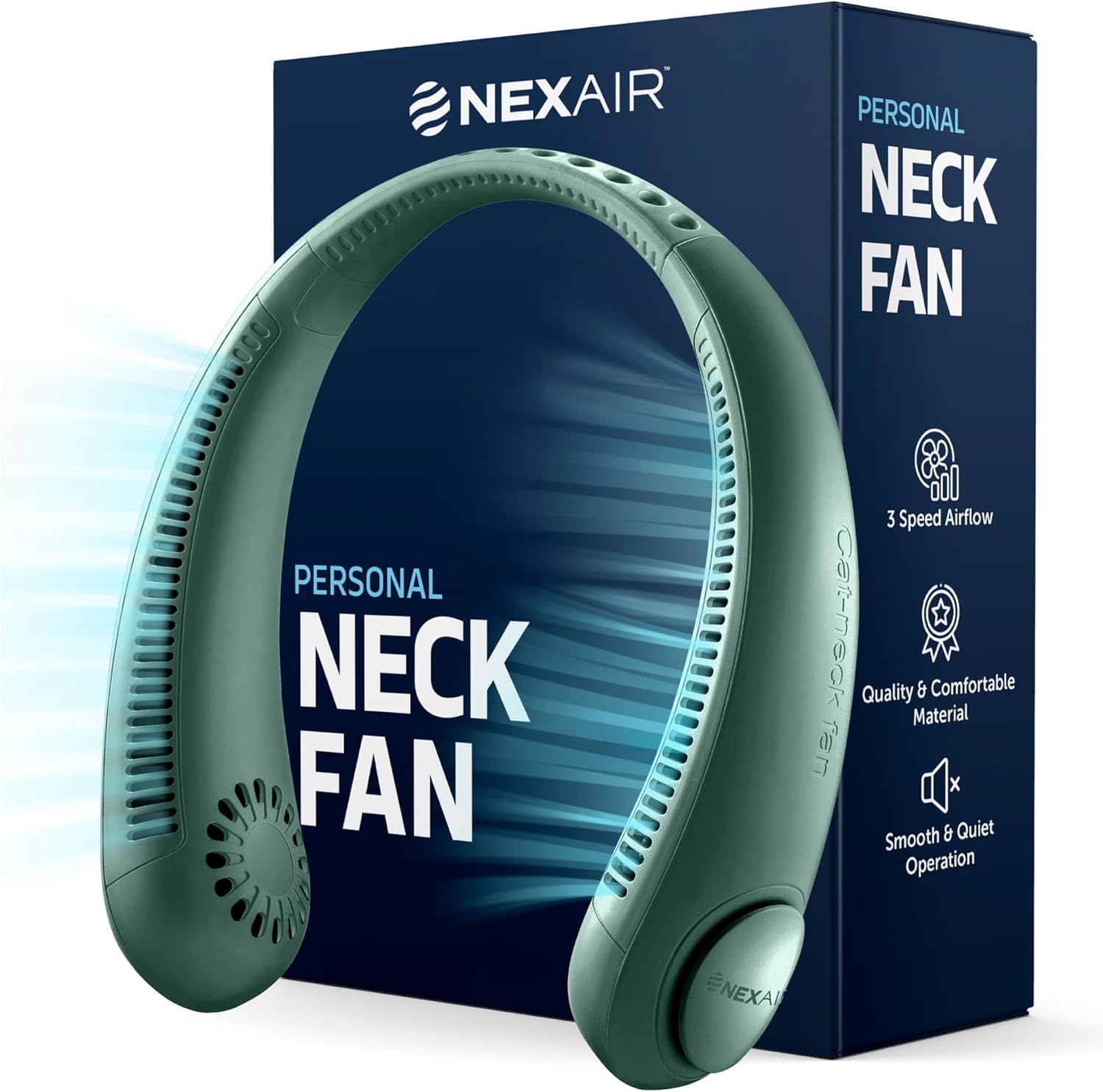 NEXAIR Portable Bladeless Neck Fan - Cool Anywhere!