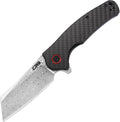 CJRB Crag Folding Pocket Knife with Rose Damascus Steel Blade