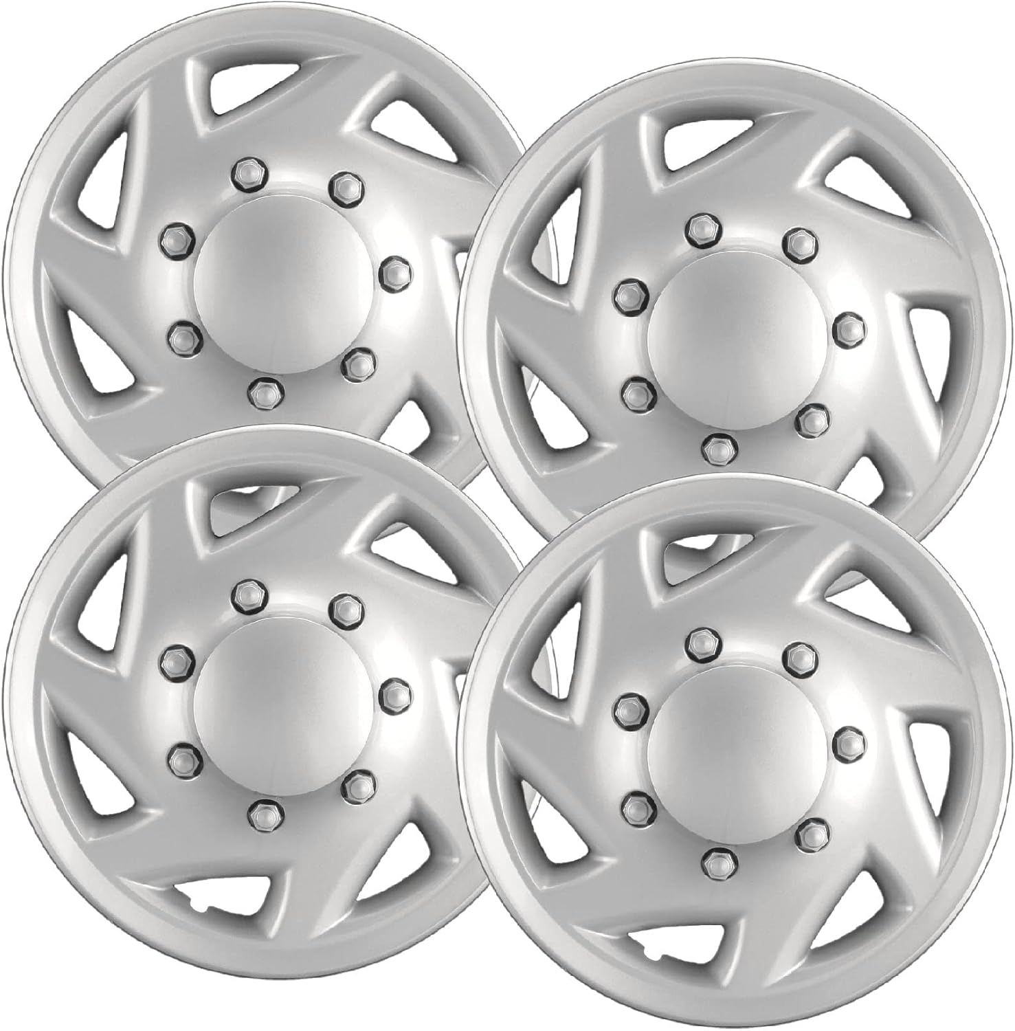 Premium Quality 16 Silver Hubcaps for Ford Van - Set of 4