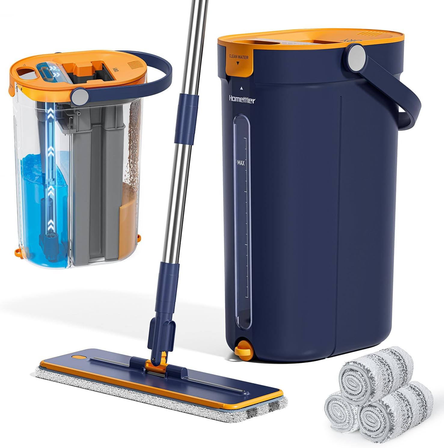 Mop and Bucket Set with Wringer for Efficient Floor Cleaning