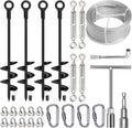 18 in Ground Anchors Kit 4-Pack - Heavy Duty Shed & Trampoline Anchors