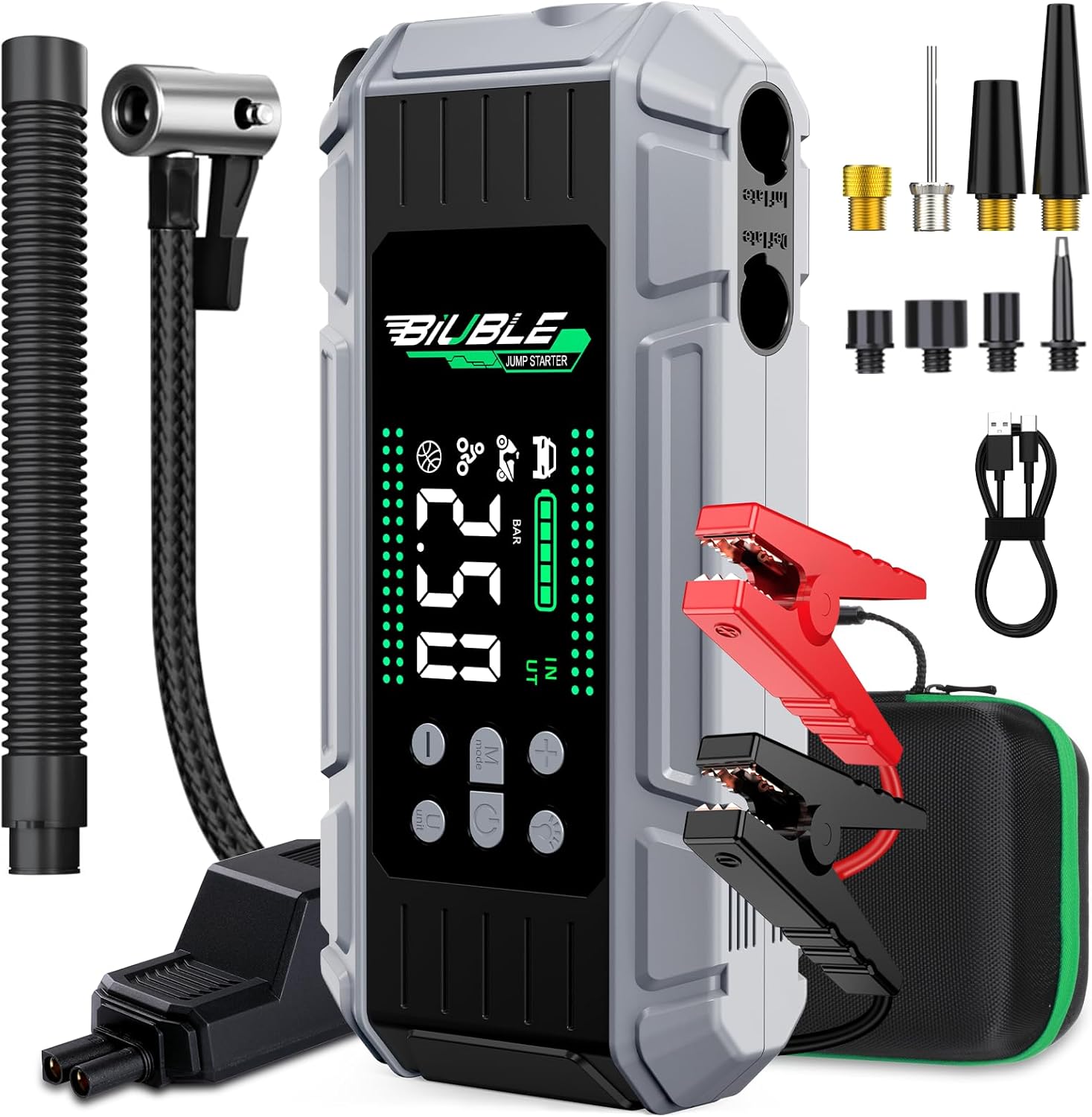 BIUBLE 8000A Jump Starter: Ultimate Power!