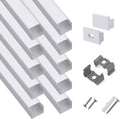 Plus-Size U Shape LED Aluminum Channel System 10-Pack - 20m Total