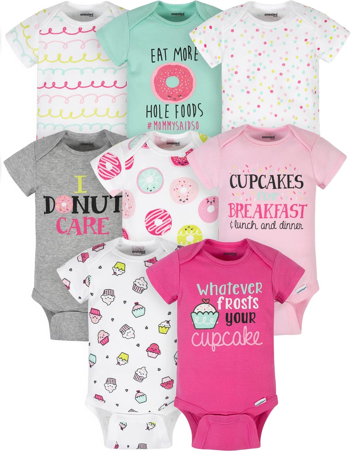8-Pack Short Sleeve Onesies: Mix & Match Cuties!