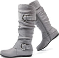 Extra Wide Calf Knee High Slouchy Boots for Women - Wide Fit Zipper