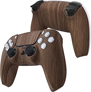 eXtremeRate Wood Grain Replacement Shell for PS5 Controller